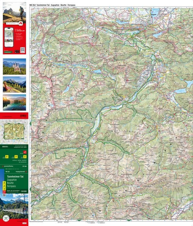 Produktbild: Freytag & berndt Wanderkarte WK 352 Tannheimer Tal, Zugspitze - Reutte - Fernpass 1:50.000