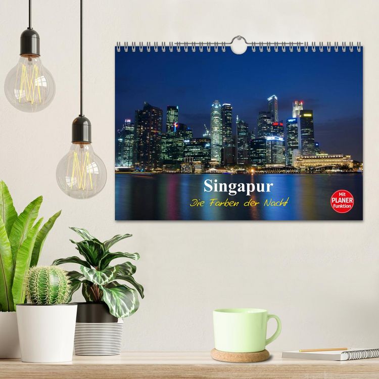Produktbild: Singapur - Die Farben der Nacht (Wandkalender 2026 DIN A4 quer), CALVENDO Monatskalender