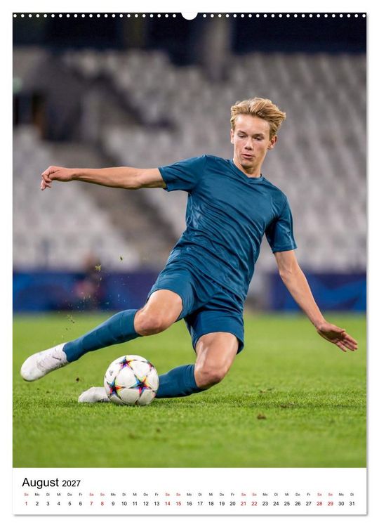 Produktbild: Am Ball - Dynamik des modernen Fu&szlig;balls (hochwertiger Premium Wandkalender 2027 DIN A2 hoch), Kunstdruck in Hochglanz
