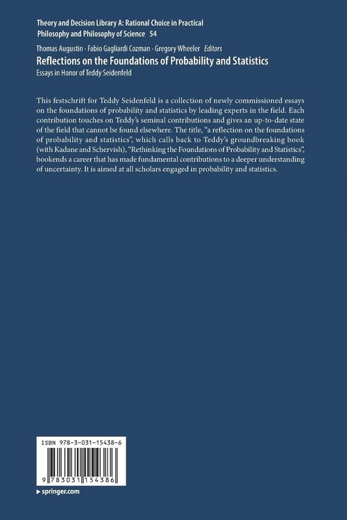 Produktbild: Reflections on the Foundations of Probability and Statistics