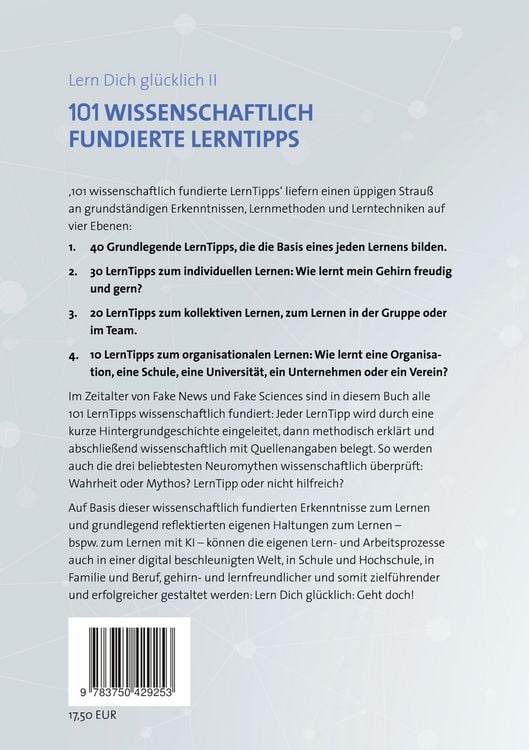 Produktbild: 101 Wissenschaftlich fundierte LernTipps f&uuml;r Schule, Studium und Beruf