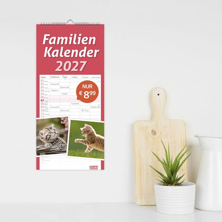 Produktbild: times&more Katzen Familienplaner 2027