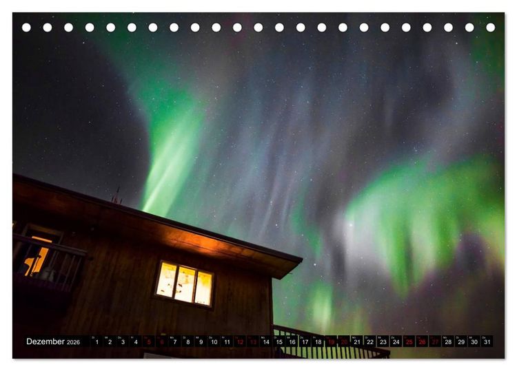 Produktbild: Aurora in Alaska (Tischkalender 2026 DIN A5 quer), CALVENDO Monatskalender