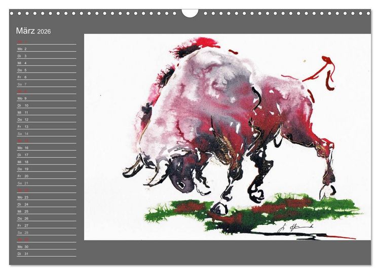 Produktbild: Sternbild Stier (Wandkalender 2026 DIN A3 quer), CALVENDO Monatskalender