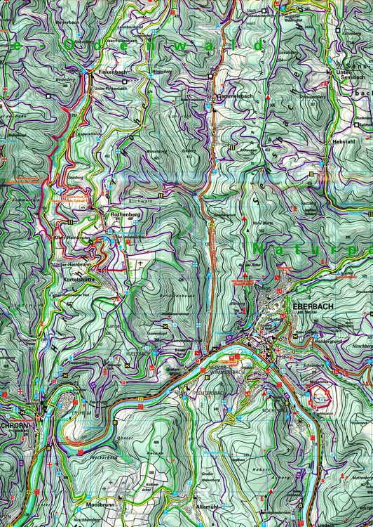 Produktbild: Odenwald Bergstrasse, Heidelberg, Michelstadt, Eberbach Nr. 35 Outdoorkarte Deutschland 1:50 000