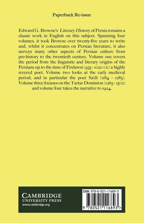 Produktbild: A Literary History of Persia