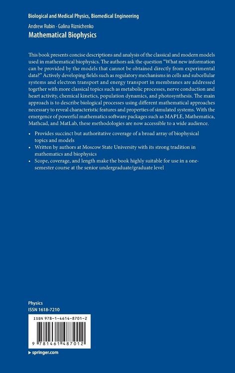 Produktbild: Mathematical Biophysics