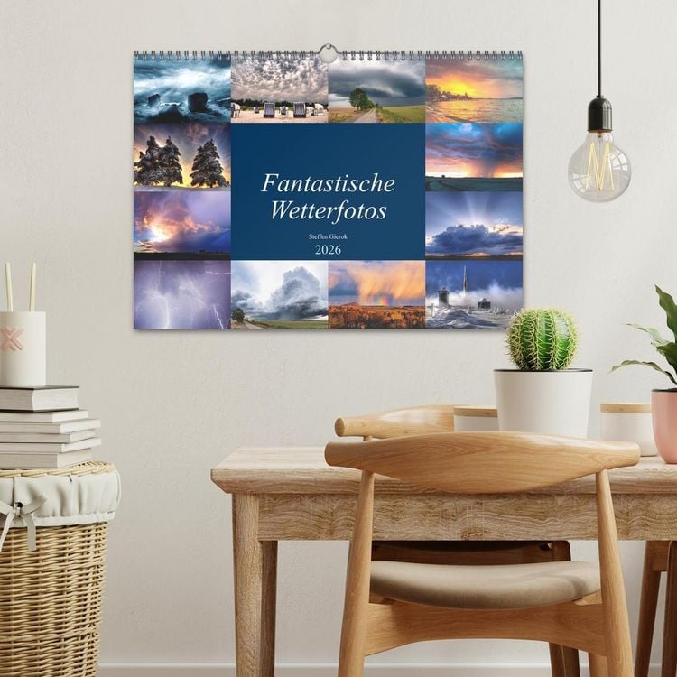 Produktbild: Fantastische Wetterfotos (Wandkalender 2026 DIN A3 quer), CALVENDO Monatskalender
