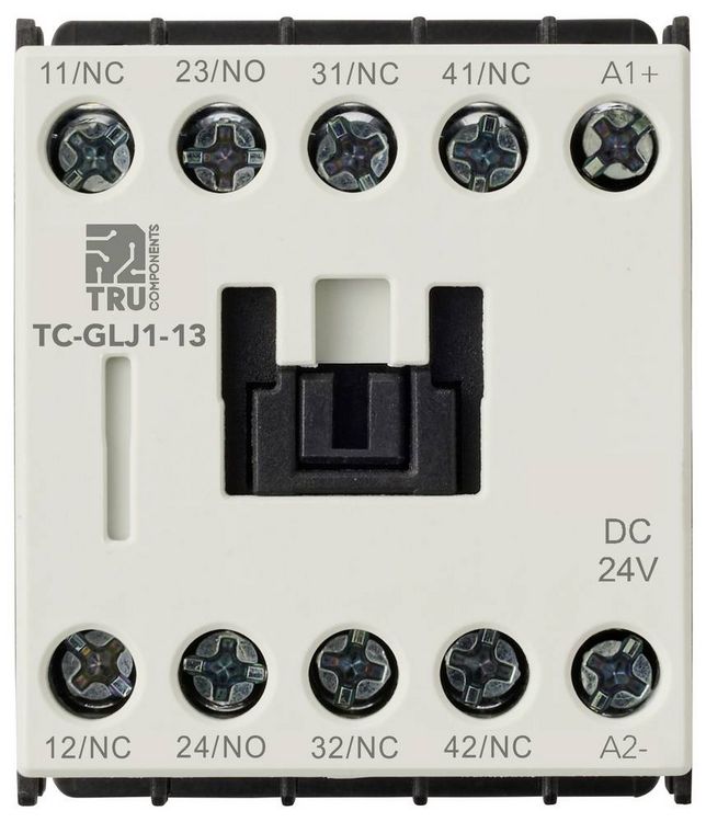Produktbild: TRU COMPONENTS TC-GYJ1-13-24VDC Hilfssch&uuml;tz 1 Schlie&szlig;er, 3 &Ouml;ffner 24 V/DC 10A 1St.