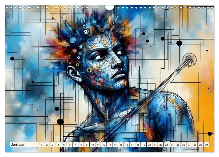 Produktbild: Kubistische Emotionen (Wandkalender 2026 DIN A3 quer), CALVENDO Monatskalender