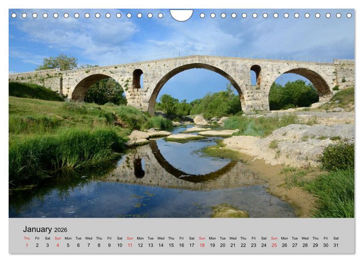 Produktbild: Historic Bridges of Provence (Wall Calendar 2026 DIN A4 landscape), CALVENDO 12 Month Wall Calendar