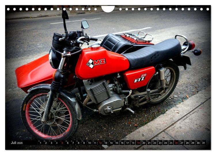 Produktbild: Motorrad-Legenden - MZ (Wandkalender 2026 DIN A4 quer), CALVENDO Monatskalender