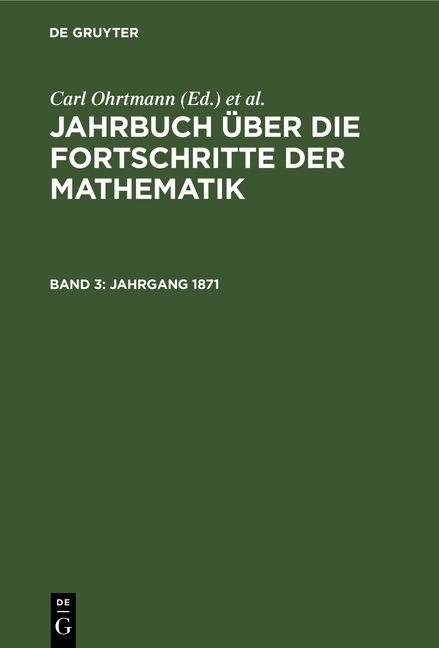 Produktbild: Jahrgang 1871