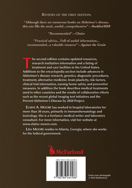 Produktbild: Encyclopedia of Alzheimer's Disease; With Directories of Research, Treatment and Care Facilities, 2d ed.