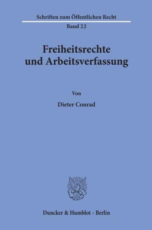 Produktbild: Freiheitsrechte und Arbeitsverfassung.