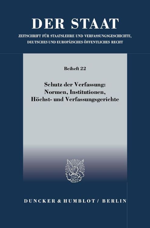 Produktbild: Schutz der Verfassung: Normen, Institutionen, H&ouml;chst- und Verfassungsgerichte.