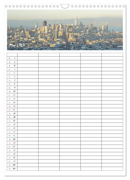Produktbild: Kalifornien - Familienplaner 2026 (Wandkalender 2026 DIN A3 hoch), CALVENDO Monatskalender