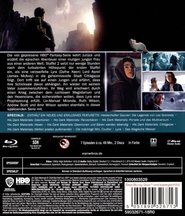 Produktbild: His Dark Materials: Staffel 2 - Neue Welten warten [2 BRs]