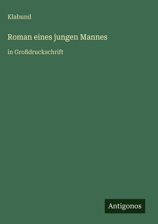Produktbild: Roman eines jungen Mannes