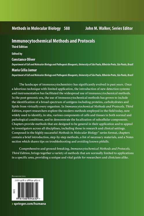 Produktbild: Immunocytochemical Methods and Protocols