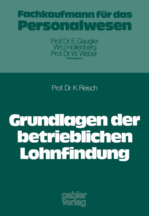 Produktbild: Grundlagen der betrieblichen Lohnfindung