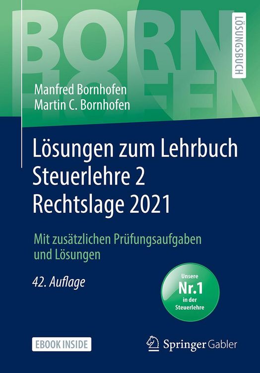 Produktbild: L&ouml;sungen zum Lehrbuch Steuerlehre 2 Rechtslage 2021