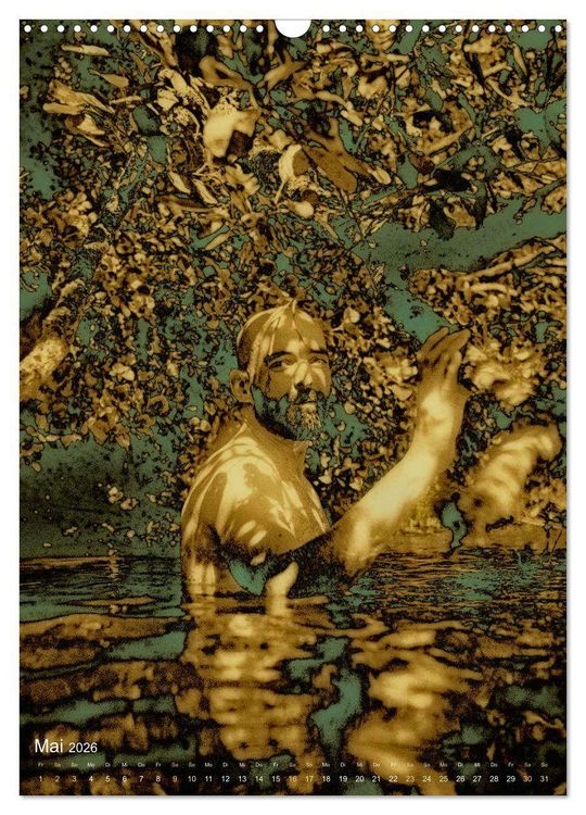 Produktbild: DUNKELGOLD AM SEE (Wandkalender 2026 DIN A3 hoch), CALVENDO Monatskalender