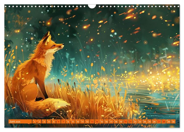 Produktbild: Von F&uuml;chsen und W&ouml;lfen (Wandkalender 2026 DIN A3 quer), CALVENDO Monatskalender