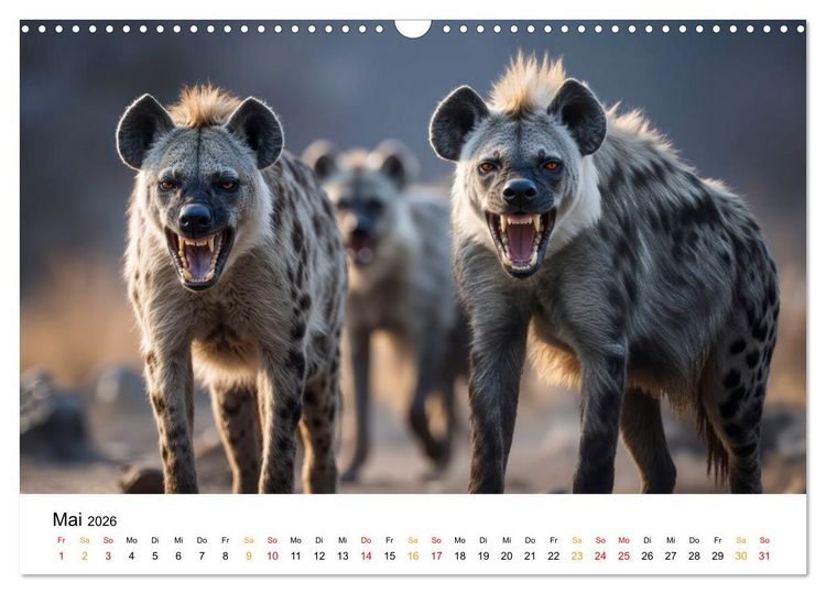 Produktbild: Hy&auml;nen - Afrikas geheimnisvolle J&auml;ger (Wandkalender 2026 DIN A3 quer), CALVENDO Monatskalender