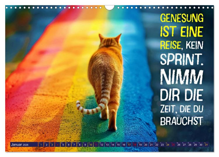 Produktbild: Gute Besserung - mit coolen Spr&uuml;chen (Wandkalender 2026 DIN A3 quer), CALVENDO Monatskalender