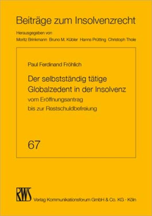 Produktbild: Der selbstst&auml;ndig t&auml;tige Globalzedent in der Insolvenz