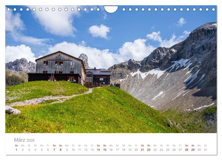 Produktbild: Die Alpen - Wandern durch die sch&ouml;nste Bergregion Europas. (Wandkalender 2026 DIN A4 quer), CALVENDO Monatskalender