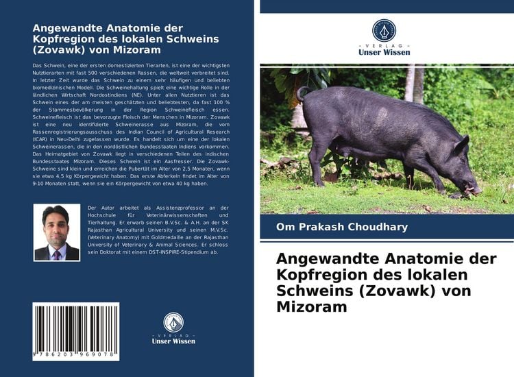Produktbild: Angewandte Anatomie der Kopfregion des lokalen Schweins (Zovawk) von Mizoram