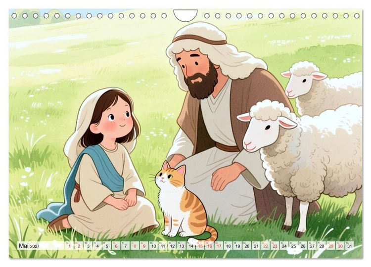 Produktbild: Luna, Minka und die Bibel (Wandkalender 2027 DIN A4 quer), CALVENDO Monatskalender