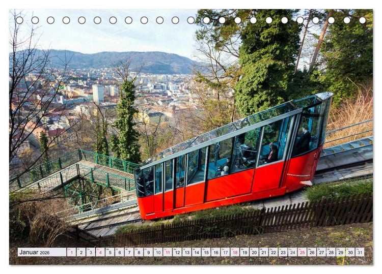 Produktbild: Geliebtes Graz. Schmuckst&uuml;ck und Herzensstadt (Tischkalender 2026 DIN A5 quer), CALVENDO Monatskalender