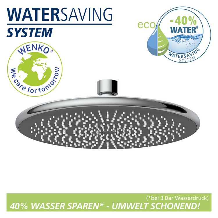Produktbild: Regenduschkopf Watersaving, &Oslash; 22,5 cm
