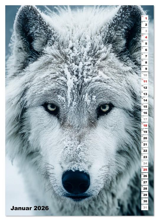 Produktbild: W&ouml;lfe aus aller Welt (Tischkalender 2026 DIN A5 hoch), CALVENDO Monatskalender