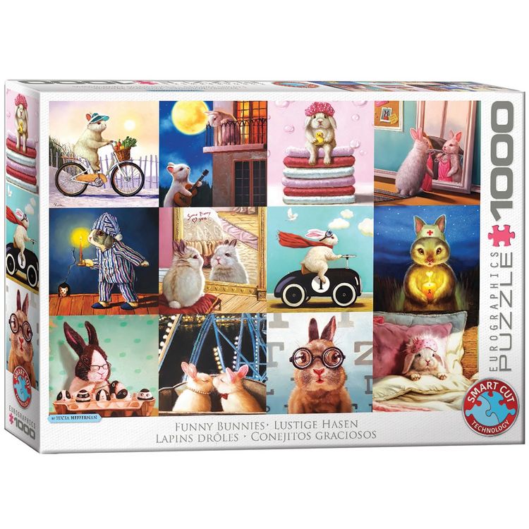 Produktbild: Puzzle 1000 Teile - Lucia Heffernan: Funny Bunnies
