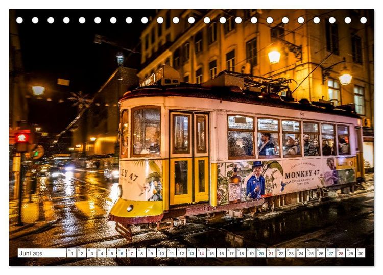 Produktbild: Eine Stadt voller Charme - Lissabon (Tischkalender 2026 DIN A5 quer), CALVENDO Monatskalender