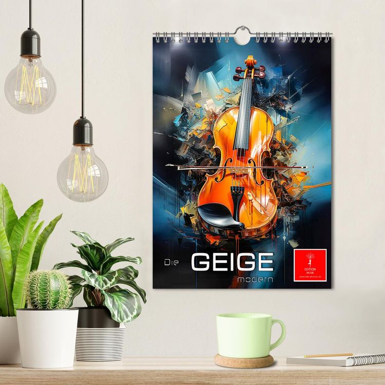 Produktbild: Die Geige modern (Wandkalender 2026 DIN A4 hoch), CALVENDO Monatskalender