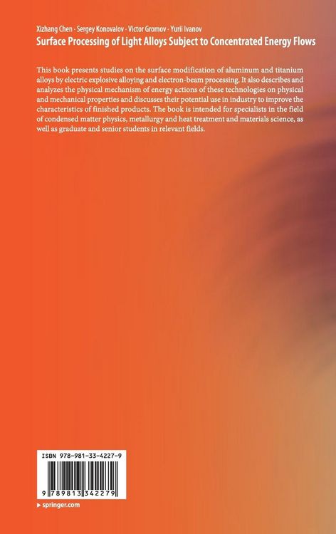 Produktbild: Surface Processing of Light Alloys Subject to Concentrated Energy Flows