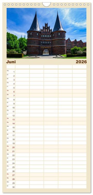 Produktbild: Familienplaner 2026 - Fotospots in Deutschland mit 5 Spalten (Wandkalender, 21 x 45 cm) CALVENDO