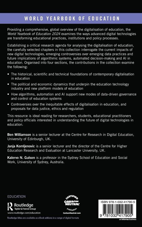 Produktbild: World Yearbook of Education 2024