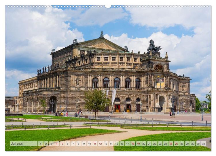 Produktbild: Dresden - zeitlose Sch&ouml;nheit (hochwertiger Premium Wandkalender 2026 DIN A2 quer), Kunstdruck in Hochglanz