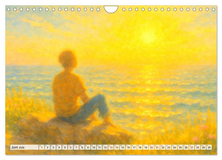 Produktbild: Ruhe finden - Der Anti-Stress-Kalender - Ein Jahr voller W&auml;rme und Achtsamkeit (Wandkalender 2026 DIN A4 quer), CALVENDO Monatskalender