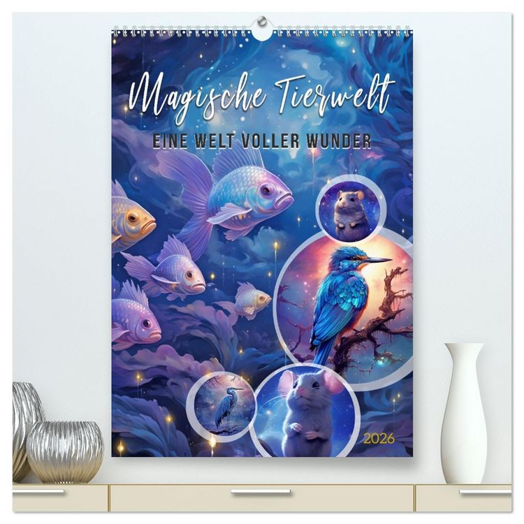 Produktbild: Magische Tierwelt (hochwertiger Premium Wandkalender 2026 DIN A2 hoch), Kunstdruck in Hochglanz