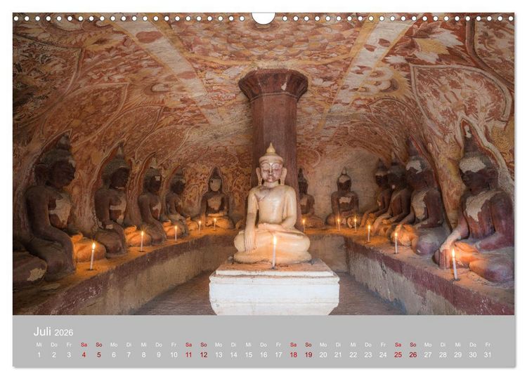 Produktbild: BUDDHA - Ein sanftes L&auml;cheln (Wandkalender 2026 DIN A3 quer), CALVENDO Monatskalender