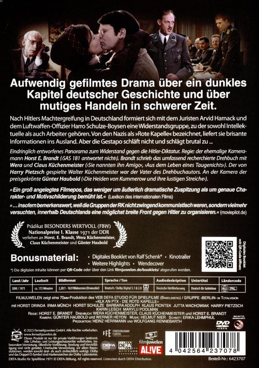 Produktbild: KLK an PTX - Die Rote Kapelle (Neuauflage) (DEFA Filmjuwelen)