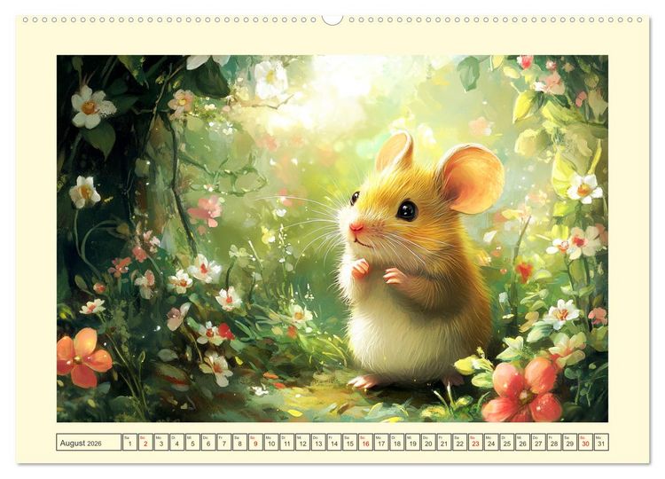 Produktbild: Willkommen im Wunderwald. Zauberhafte Abenteuer mit tierischen Freunden (hochwertiger Premium Wandkalender 2026 DIN A2 quer), Kunstdruck in Hochglanz