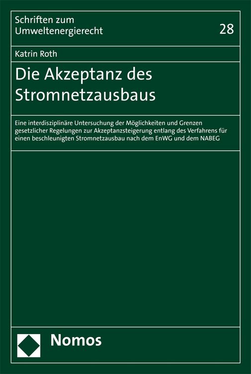 Produktbild: Die Akzeptanz des Stromnetzausbaus